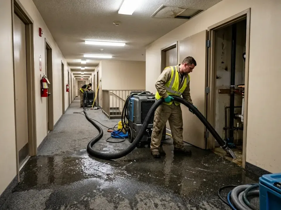 multi-unit-apartment-hallway-f-005 — frequently asked questions, Emergency Burst Pipe Water Extraction & Removal in Keystone…